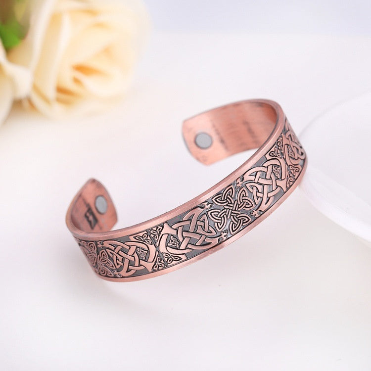 Red Copper Plating Open-ended Bracelet