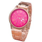 Leisure Alloy Steel Belt Quartz Watch