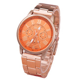 Leisure Alloy Steel Belt Quartz Watch