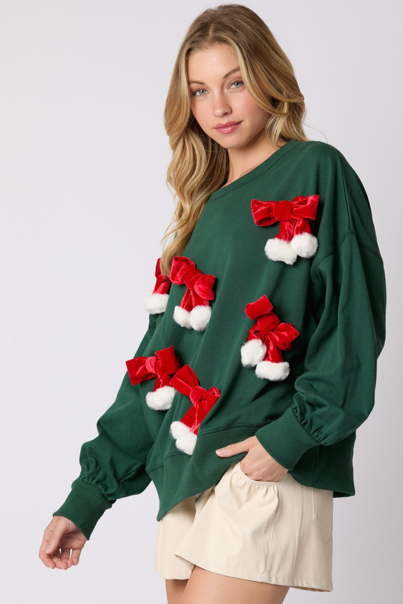 Christmas Bowknot Decorative Top