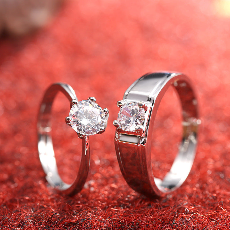 Moissanite Couple Rings