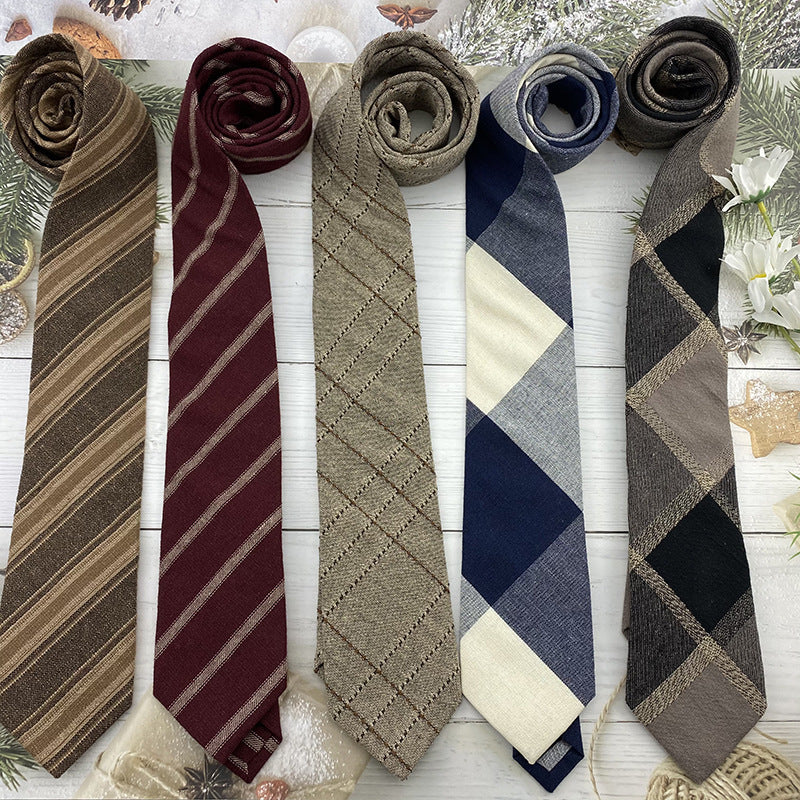 Cotton And Linen Stripes tie